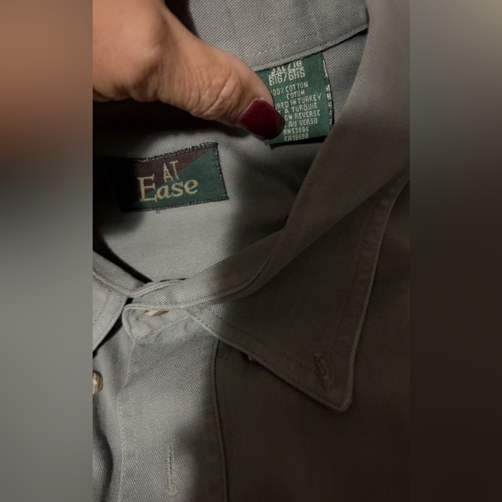 Men's Gray Casual Button Down Shirt